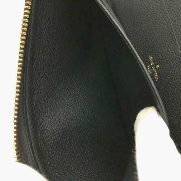 Authentic Louis Vuitton Monogram Empreinte Black Leather Zip Around Wallet - Picture 6 of 7